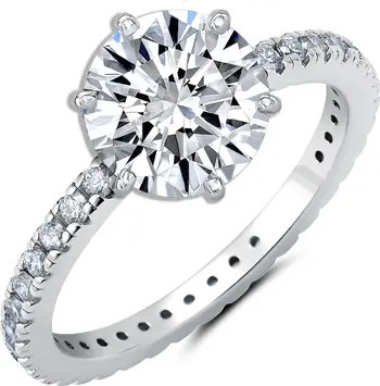 Round-Cut Cubic Zirconia Engagement Ring | Nordstrom