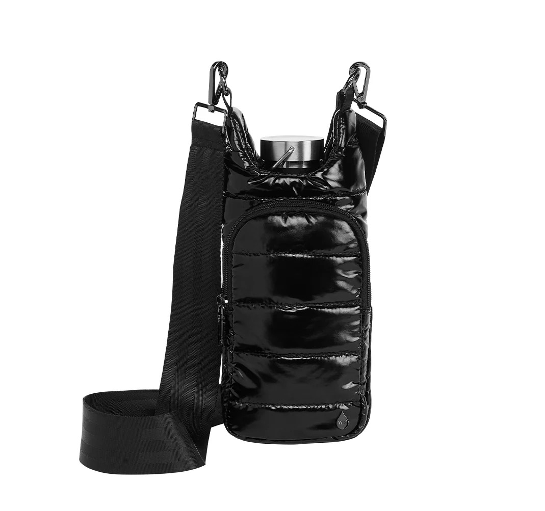 Black Glossy HydroBag® with Black Strap | WanderFull 