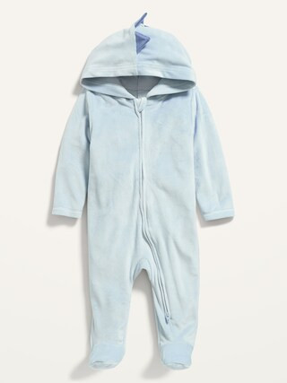 Unisex Dinosaur Velour Sleep & Play Footed One-Piece for Baby | Old Navy (US)