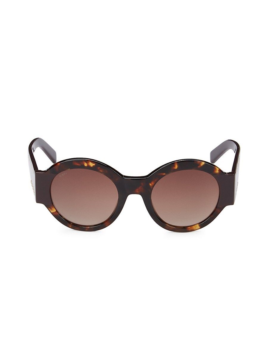 Tod's Women's 51MM Round Sunglasses - Havana | Saks Fifth Avenue OFF 5TH