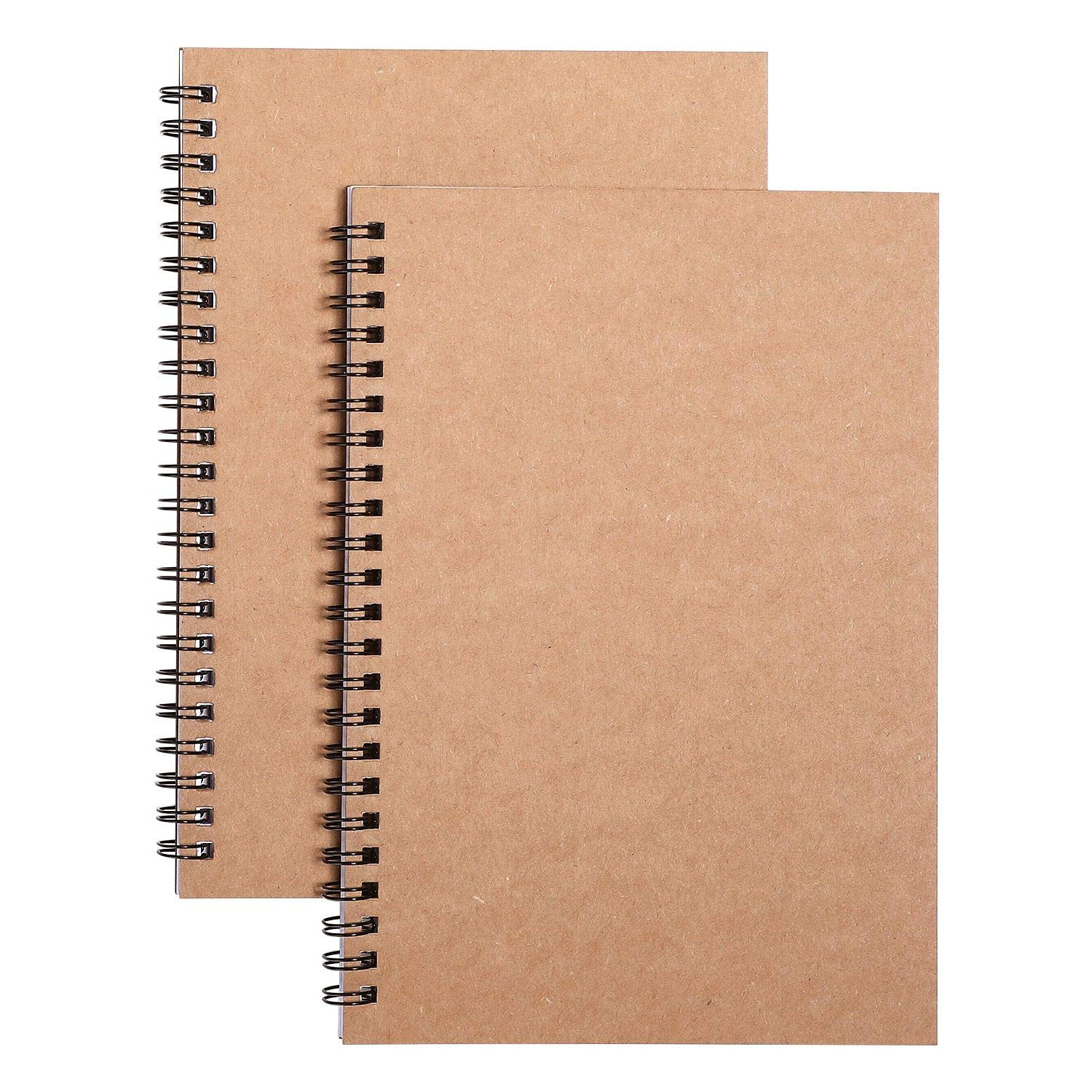 Spiral Notebooks College Ruled, Lined For Memo Diary Journal, Wirebound Notepads 100 Pages (50 Sheets), 8.4" x 5.7", 2 Pcs | Amazon (US)