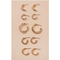 Gold Paved & Twist Hoop Earrings Multipack | PrettyLittleThing CAN