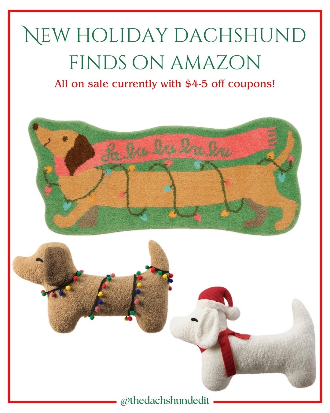 The cutest new holiday dachshund finds on sale on Amazon for Prime Day Big Deals right now! They’re all 20% off with $4-5 off coupons!

.

.

.

.

(Dachshund finds, Christmas dachshund decor, holiday dachshund decor, dachshund rug, dachshund pillows, Christmas decor, holiday decor, Amazon finds, Amazon deals, Amazon prime day deals, dachshund gifts, dachshund mom, Christmas dachshund pillow, Christmas dachshund rug, holiday dachshund pillow, holiday dachshund rug, doxie, wiener dog, sausage dog, Amazon dachshund finds, #dachshund #amazon #amazondeals #primeday )

#LTKHome #LTKFindsUnder50 #LTKSeasonal