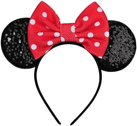 FANYITY Minnie Ears,Mickey Sequin Ears Headband for Boys Girls Women halloween&Disney Trip(Pink d... | Amazon (US)