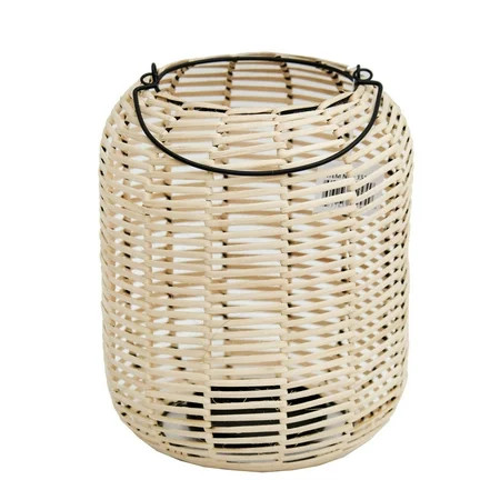 Sagebrook Home Round Wicker And Iron Lantern 15188 | Walmart (US)
