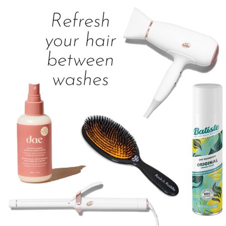 Refresh your hair between washes! 
I usually don’t have to re-curl but I added the curling Iron I use that makes my curls last for days! 

T3 code: KRISTINT320

Dae Hair Leave in conditioner 

Batiste Dry Shampoo 

Rock and Ruddle Brush - can’t link here but you can find it in my bio on IG! 



#LTKbeauty