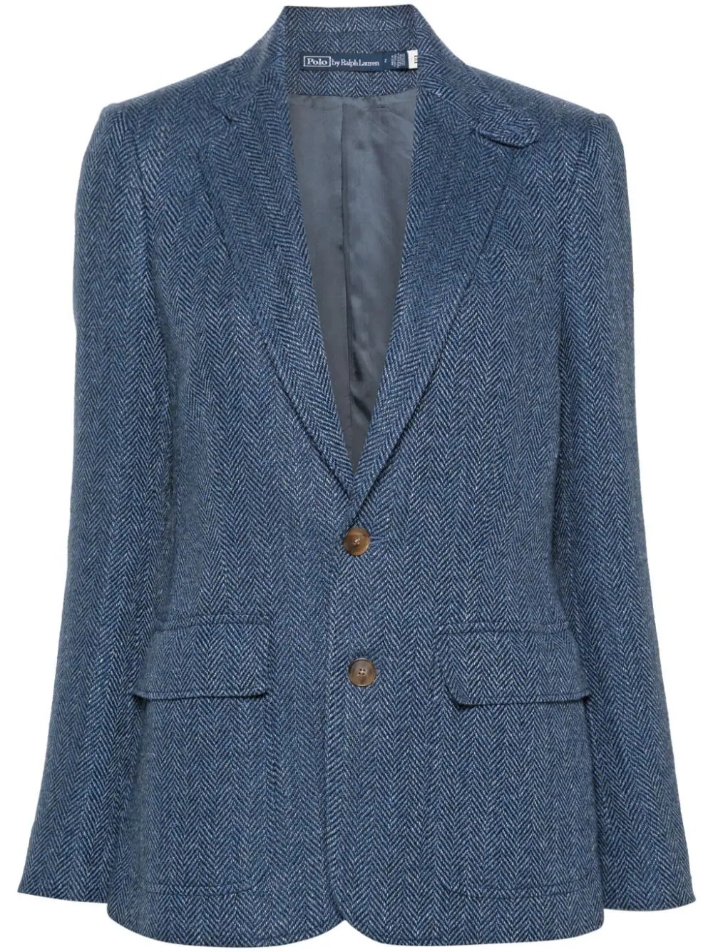 Polo Ralph Lauren herringbone blazer - Blue | Farfetch Global