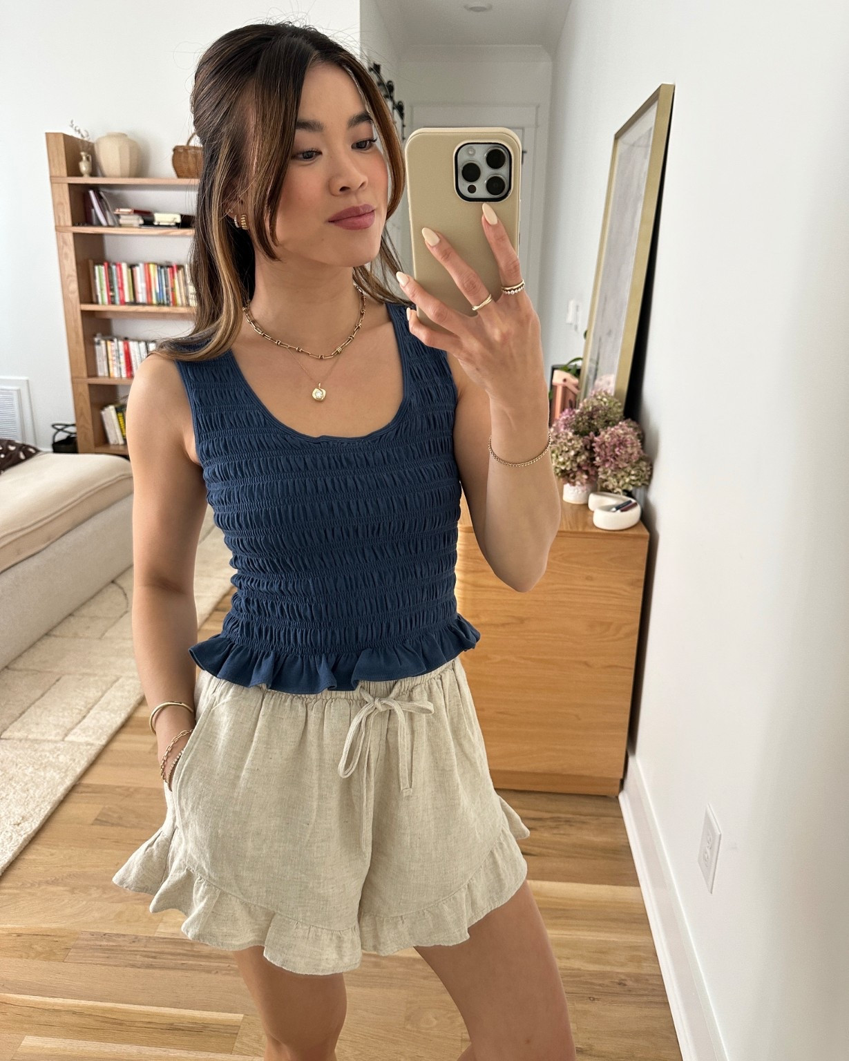 Sizing info: 
•Top size XS
•Shorts size XS in the color oatmeal

petite fashion, get dressed with me, outfit inspiration, ootd, nashville outfit, Nashville influencer, petite style, vacation style, casual outfits, mom style, petite shorts, spring outfits, spring outfit info, spring shorts, spring outfit idea, spring top, spring bag, spring shoes, spring tank,  
@abercrombie 
 

#LTKPetite #LTKmomlife #LTKSeasonal