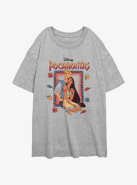 Disney Pocahontas John Smith and Pocahontas Portrait Womens Oversized T-Shirt | BoxLunch