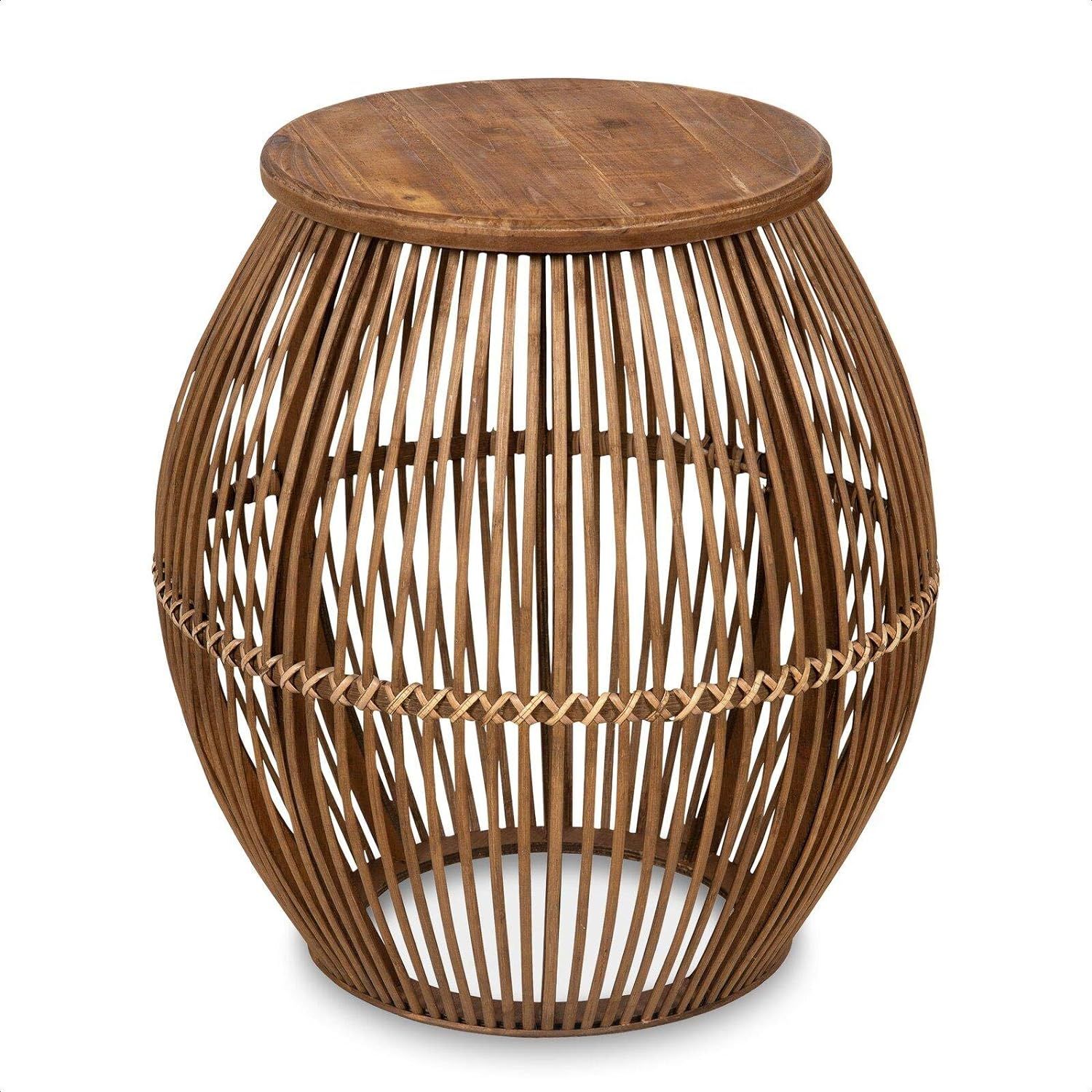 Pacheco Round Bamboo End Table | Amazon (US)