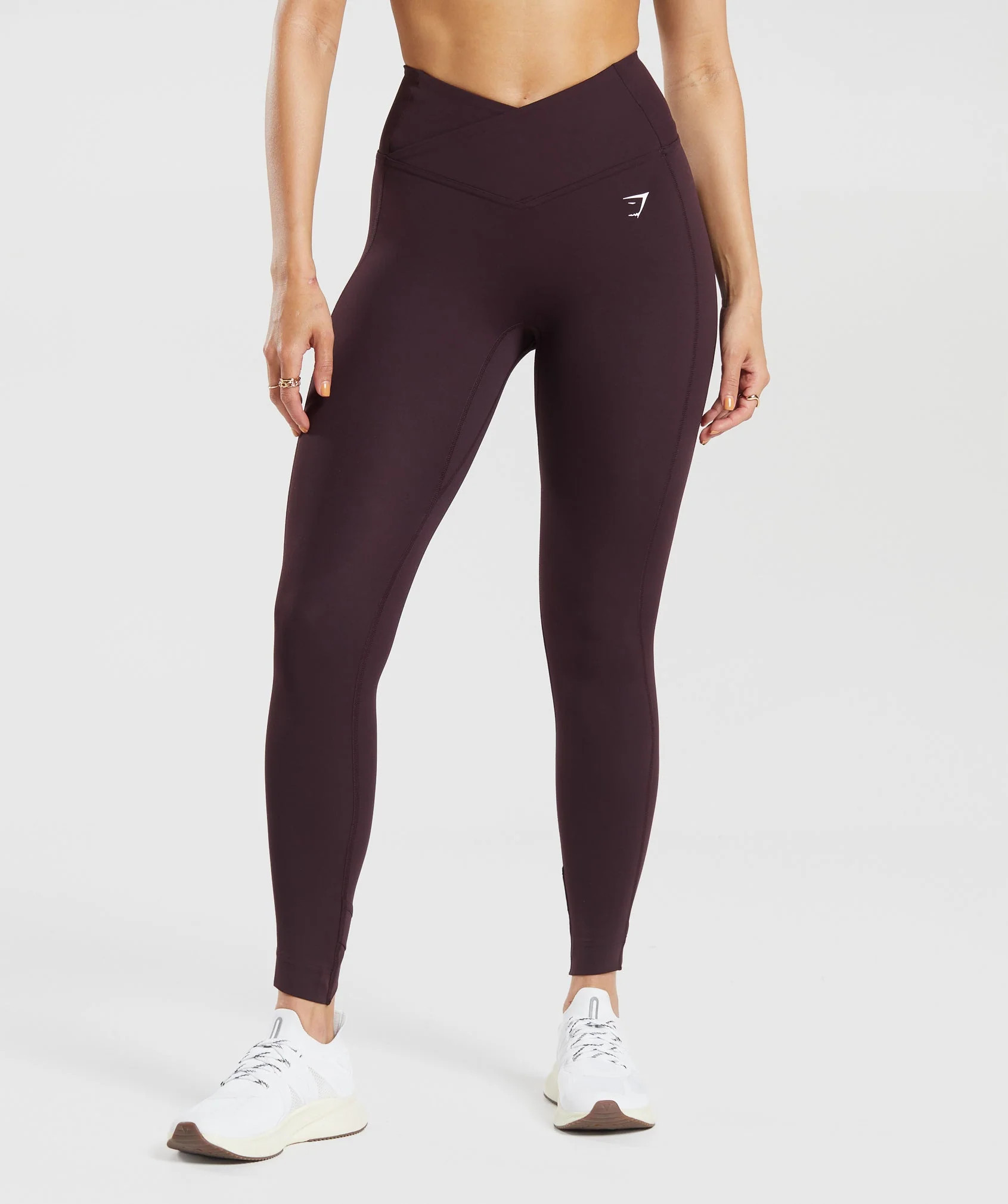 Gymshark Crossover Leggings - Plum Brown | Gymshark US
