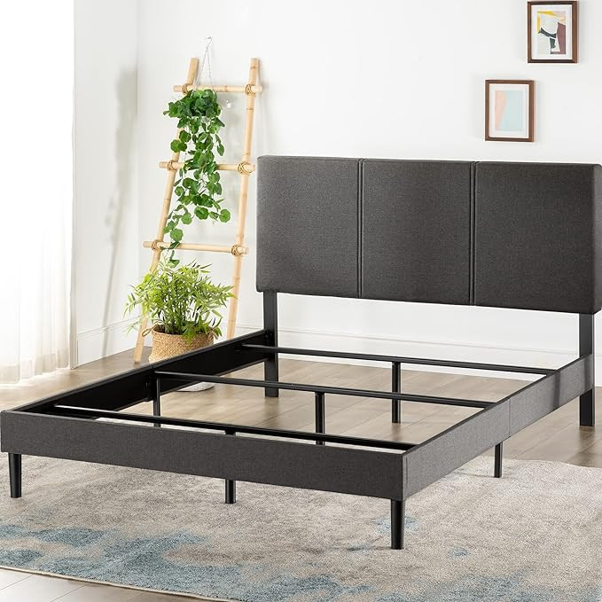 ZINUS Cambril Upholstered Bed Frame / Durable Steel Support / Bed Frame for Box Spring & Mattress... | Amazon (US)