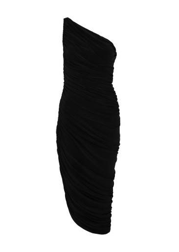 Diana ruched one-shoulder midi dress | Harvey Nichols