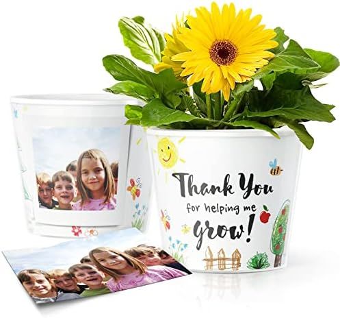 Kindergarten Teacher Gift Flowerpot with Picture Frames for 2 Photo – Planter Pot Present for W... | Amazon (US)