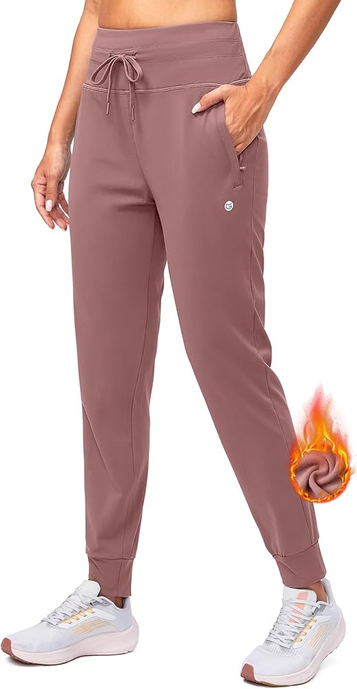 G Gradual Women's Fleece Lined Joggers High Waisted Water Resistant Thermal Winter Sweatpants Run... | Amazon (US)