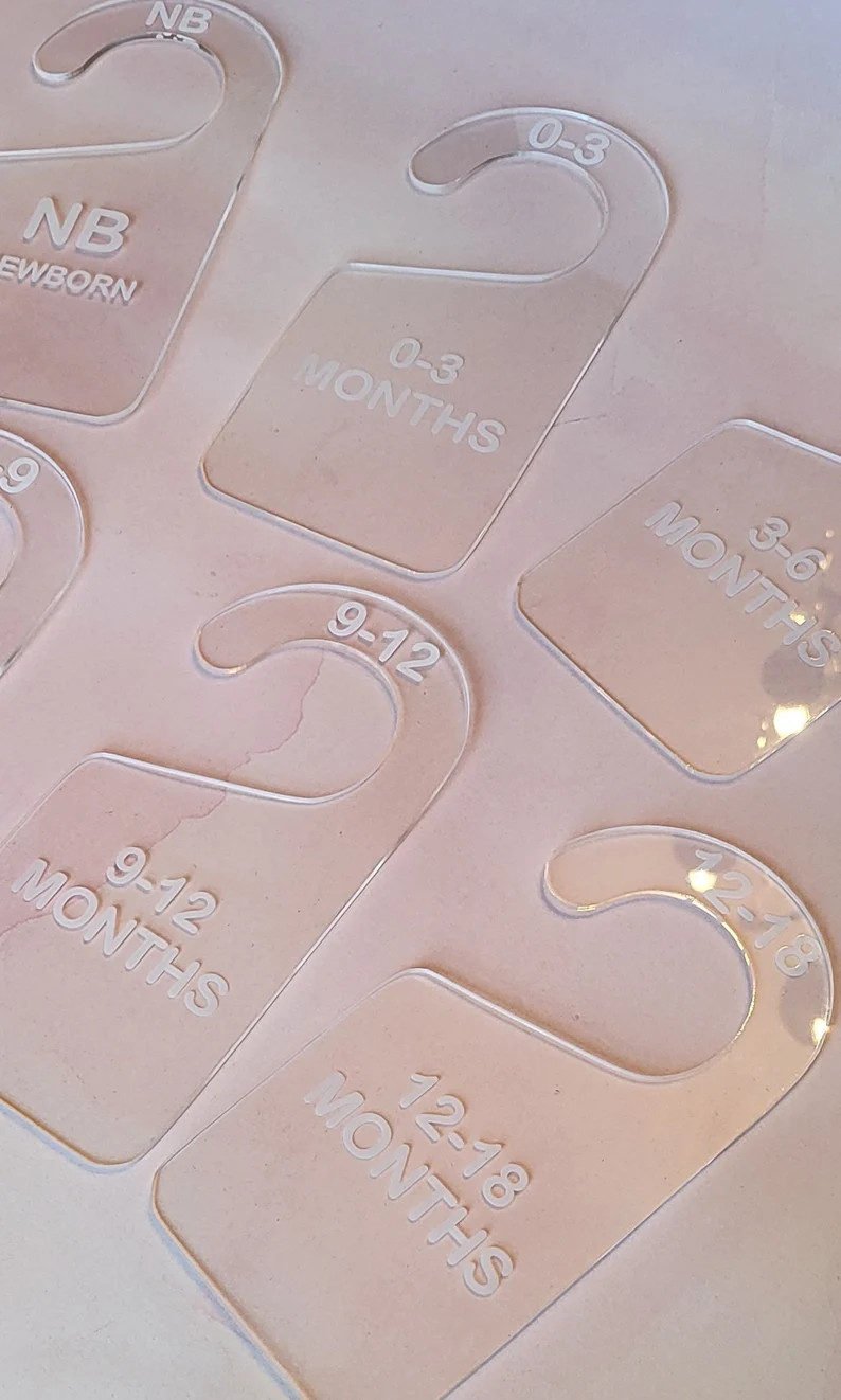 Clear Baby Acrylic Clothes Dividers, Baby Nursery Closet Dividers, Size Markers for Baby Closet, ... | Etsy (US)