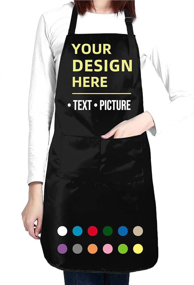 Personalized Custom Aprons Customized Apron for Cooking Baking BBQ Design with Your Picture Name ... | Amazon (US)