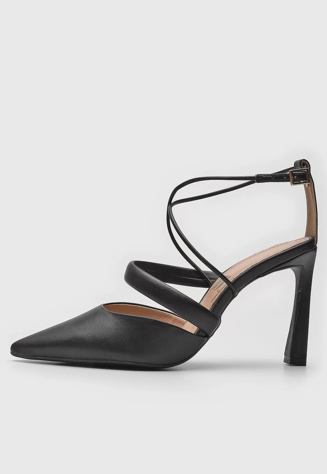 Scarpin My Shoes Tiras Preto | Dafiti (BR)