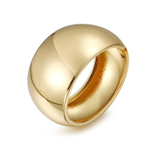 YMBYCM Chunky Bangle Bracelets for Women Trendy Wide Chunky Cuff Bracelets Wrap Bracelet | Amazon (US)