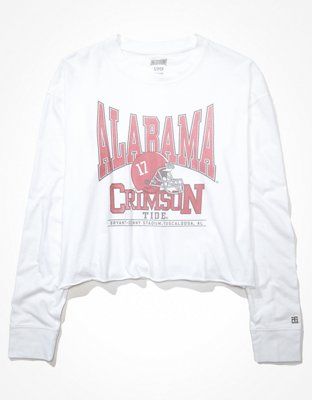 Tailgate Women's Alabama Crimson Tide Raw Hem Long-Sleeve T-Shirt | American Eagle Outfitters (US & CA)