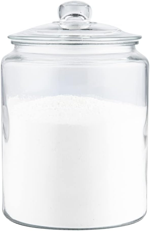 Restaurantware Vetri 1.5 gal Glass Storage Jar - with Glass Lid - 7 3/4" x 7 3/4" x 10 3/4" - 1 c... | Amazon (US)