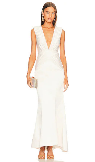 Michael Costello x REVOLVE Sara Gown in Ivory. - size XXS (also in S) | Revolve Clothing (Global)