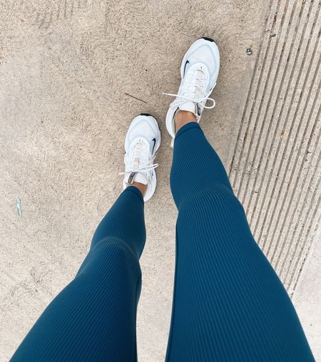 Ribbed leggings for my walk this morning! Love the fit and feel of these! Also, these Nikes are so comfy! I get a 4 in the 25” for the leggings. 

#LTKfitness #LTKshoecrush #LTKfindsunder100