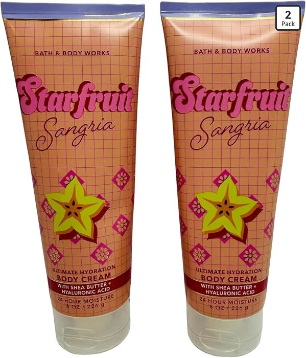 Bath & Body Works Starfruit Sangria Ultimate Hydration Body Cream 8 Ounces Pack of 2 | Amazon (US)