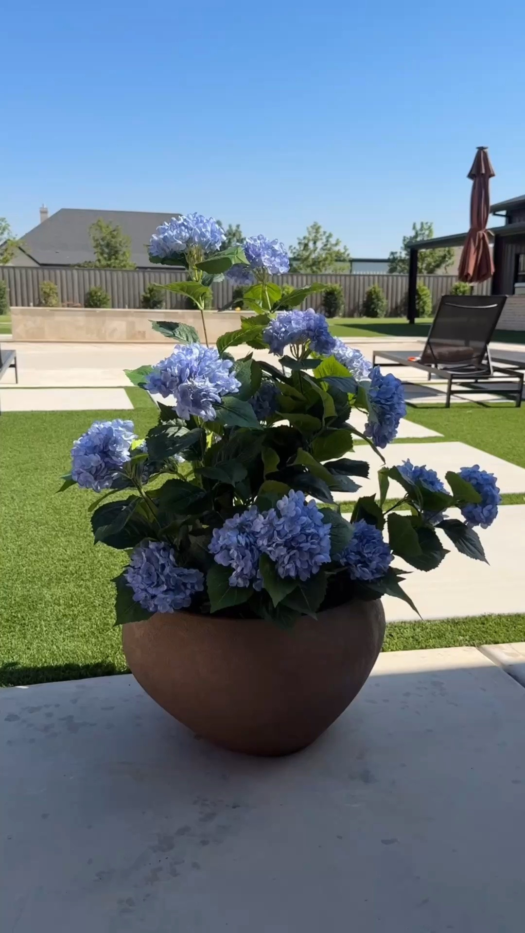 My new color to our back patio!
Walmart planters! Filled with faux rocks for weight and then mulch. I used 2 hydrangea plants per planter.

#LTKHome #LTKdayinmylife #LTKMidsize

#LTKOver40 #LTKHome #LTKSeasonal