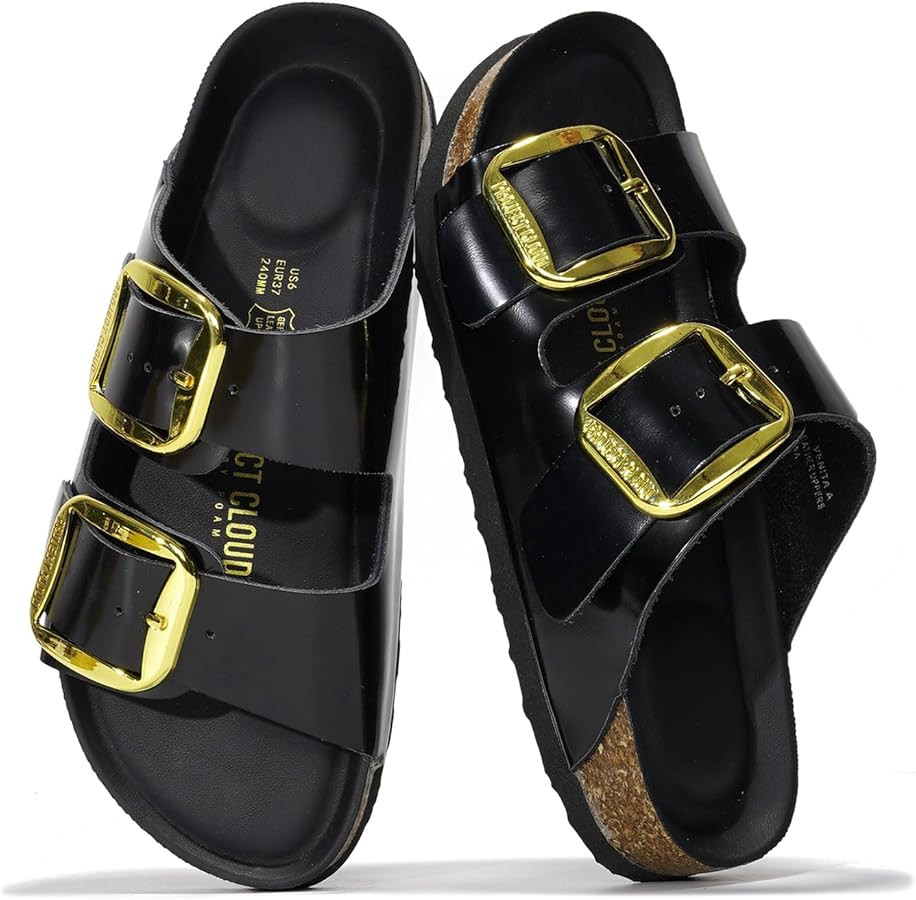 Project Cloud Genuine Leather Flat Sandals for Women 2025 Comfortable Beach Essentials Womens San... | Amazon (US)