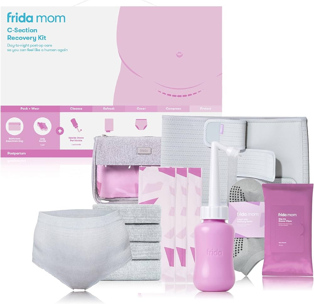Frida Mom C-Section Recovery Must Have Kit for Labor, Delivery, & Postpartum, Socks, Peri Bottle,... | Amazon (US)