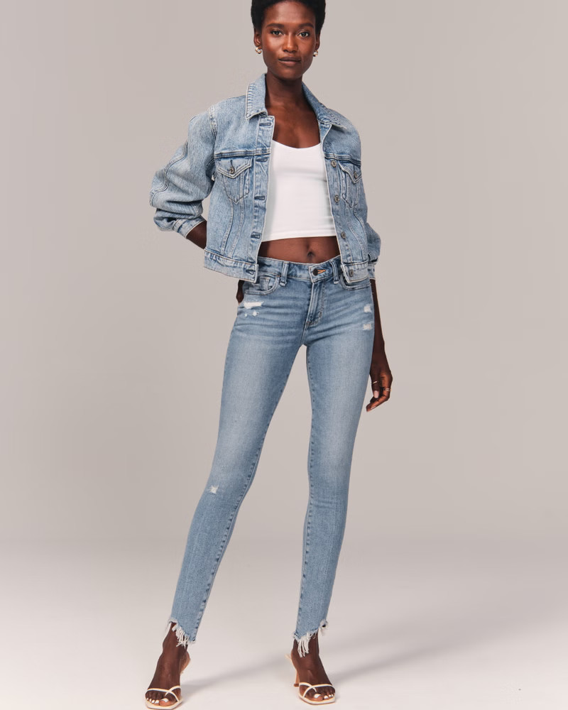 Mid Rise Super Skinny Ankle Jeans | Abercrombie & Fitch (US)