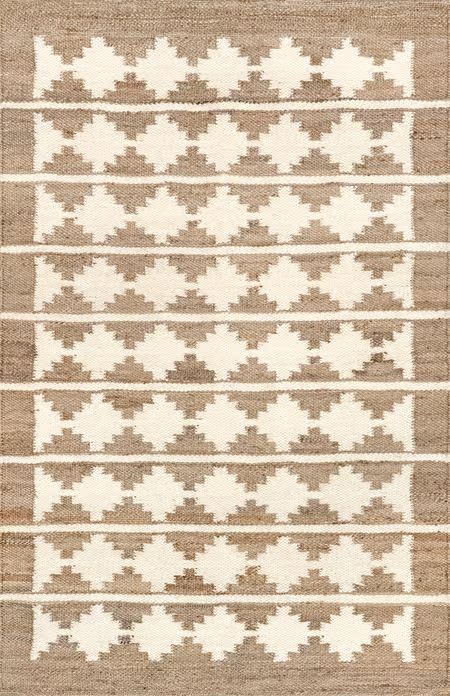 Natural Solaria Jute Banded Area Rug | Rugs USA