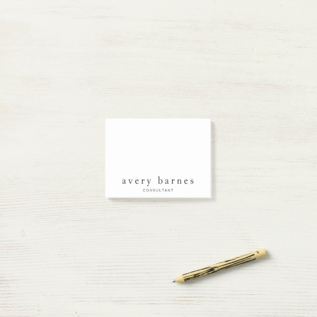 Simple White Creative Professional Modern Post-it Notes | Zazzle