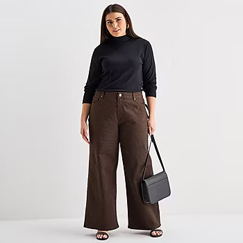new!a.n.a Animal Womens Plus High Rise Wide Leg Jean | JCPenney