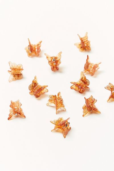 Urban Renewal Vintage Amber Butterfly Clip Set | Urban Outfitters (US and RoW)