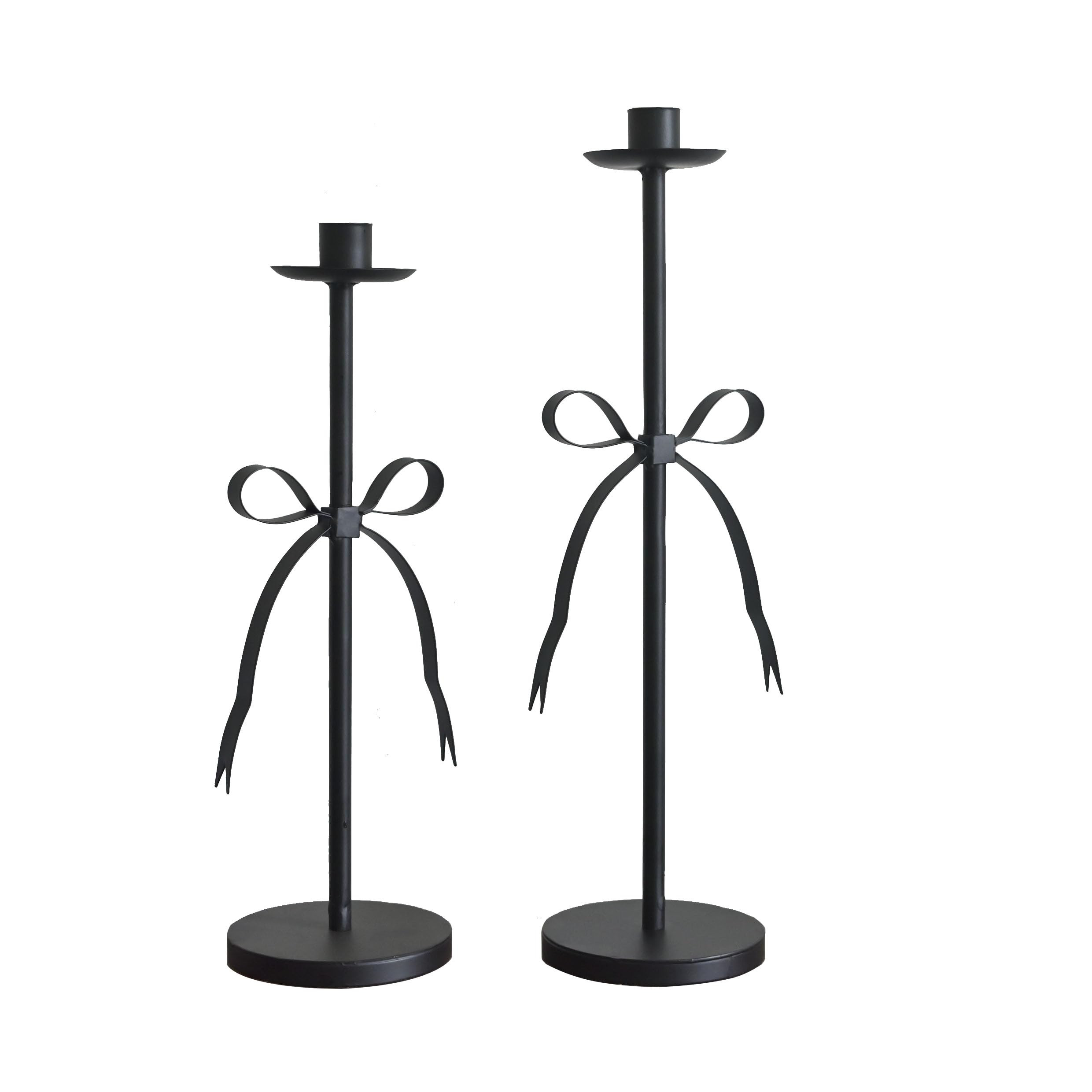 Bow Taper Candle Holders, Set of 2 Candle Stick Holders Set, Modern Decorative Centerpiece for Ta... | Amazon (US)
