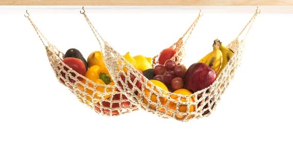 2-pack Hanging Fruit Hammock Under Cabinet  2 Unravel Proof | Etsy | Etsy (US)