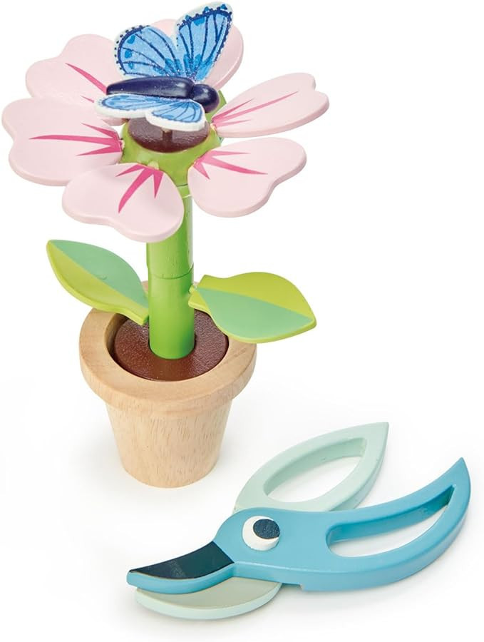 Tender Leaf Toys - Blossom Flowerpot Set - Indoor Garden Pretend Play Wooden Toy with Removable L... | Amazon (US)