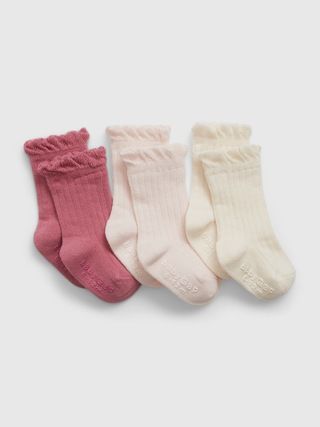 Baby First Favorites Organic Cotton Crew Socks (3-Pack) | Gap (US)