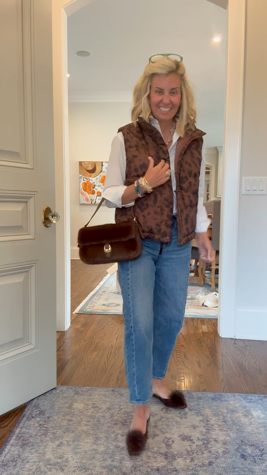 Wearing XS vest, XS button down, 2 jean, 7.5 shoe (I sized down half a size!)

#LTKFindsUnder100 #LTKStyleTip #LTKOver40