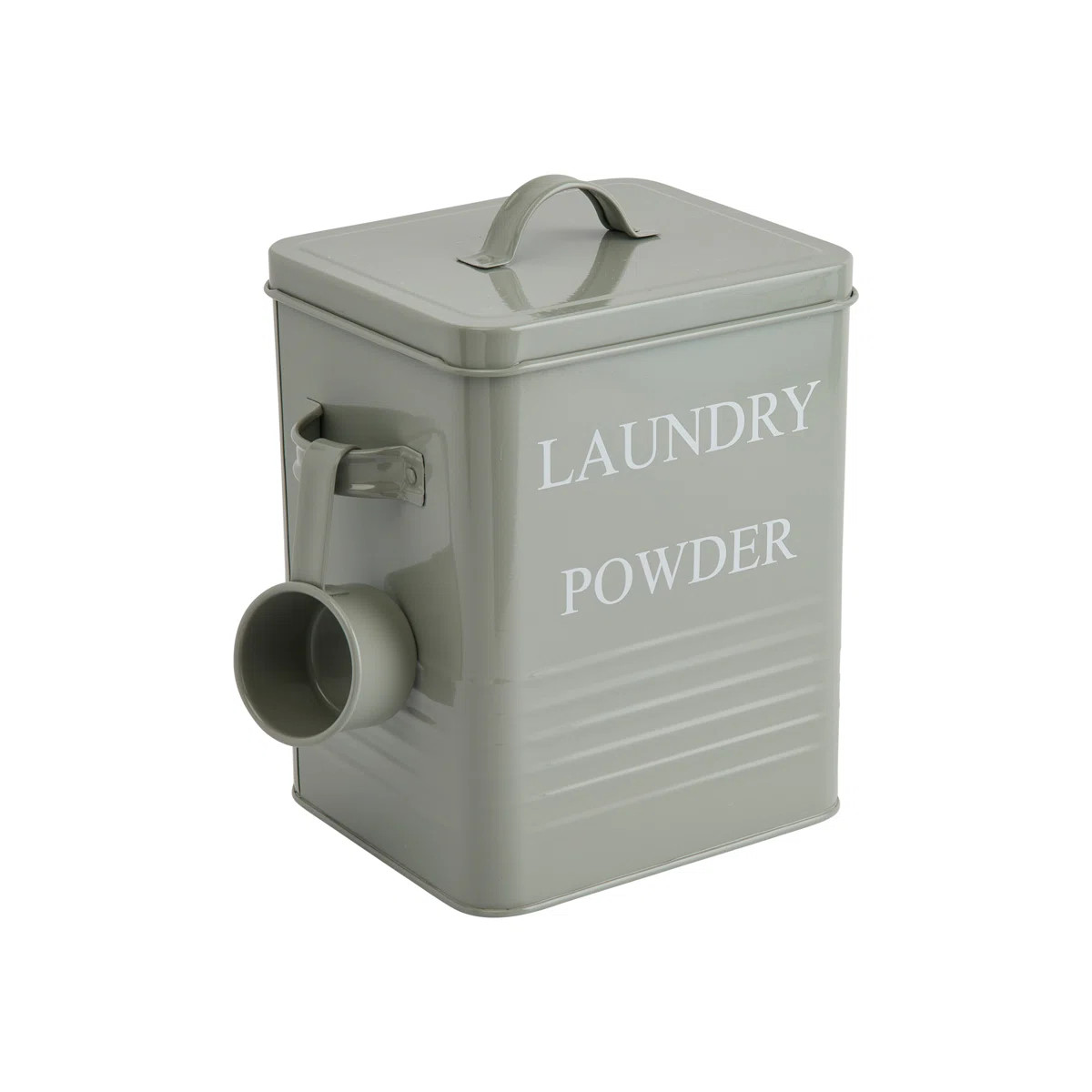 Metal Laundry Powder Container with Lid and Scoop | Wayfair North America