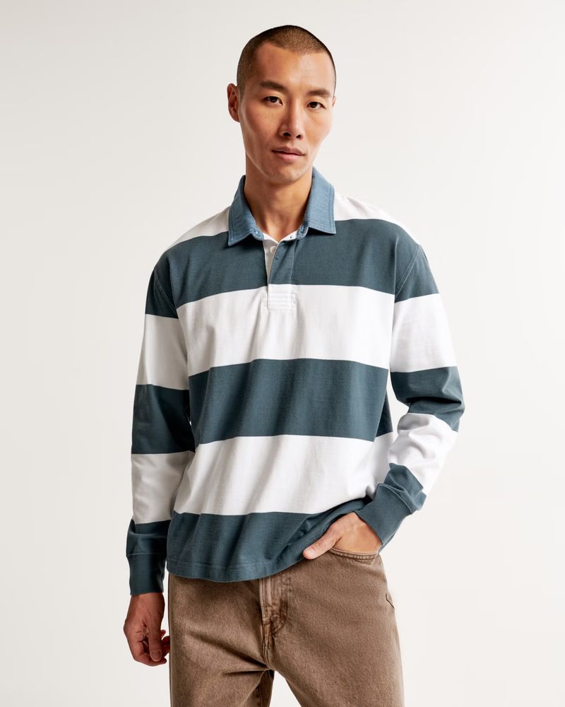 Long-Sleeve Rugby Polo | Abercrombie & Fitch (US)
