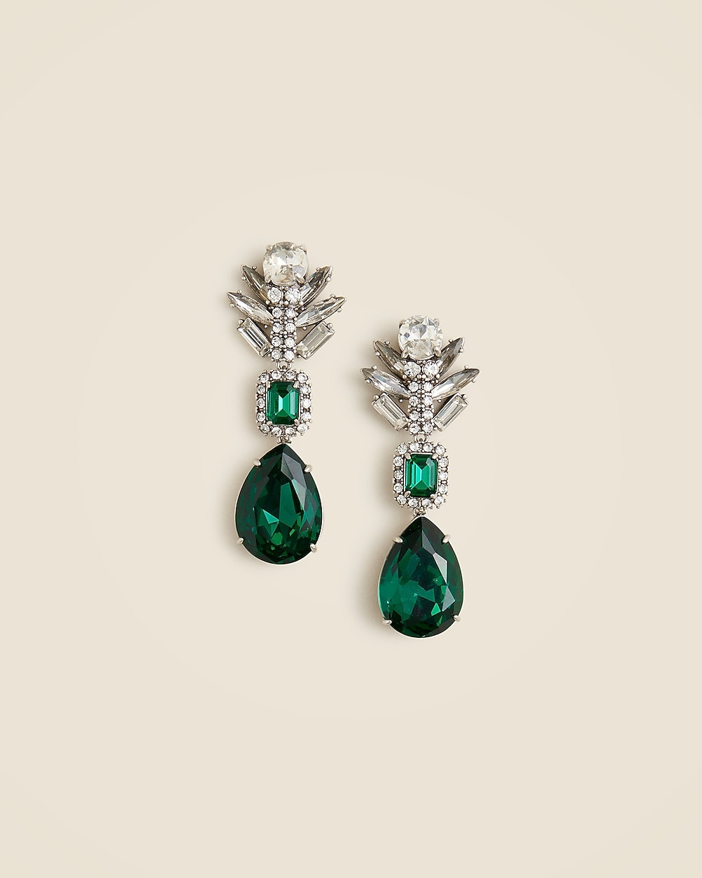 Crystal teardrop earrings | J. Crew US