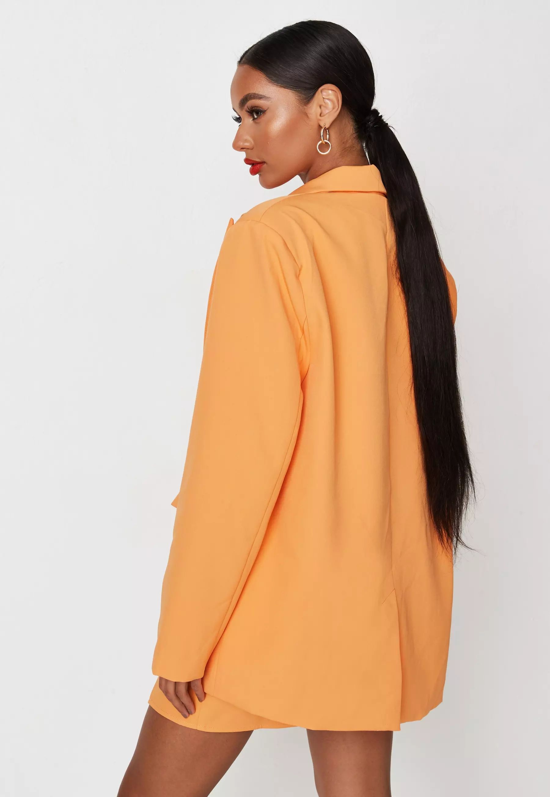 Neon Orange Co Ord Oversized Blazer | Missguided (UK & IE)
