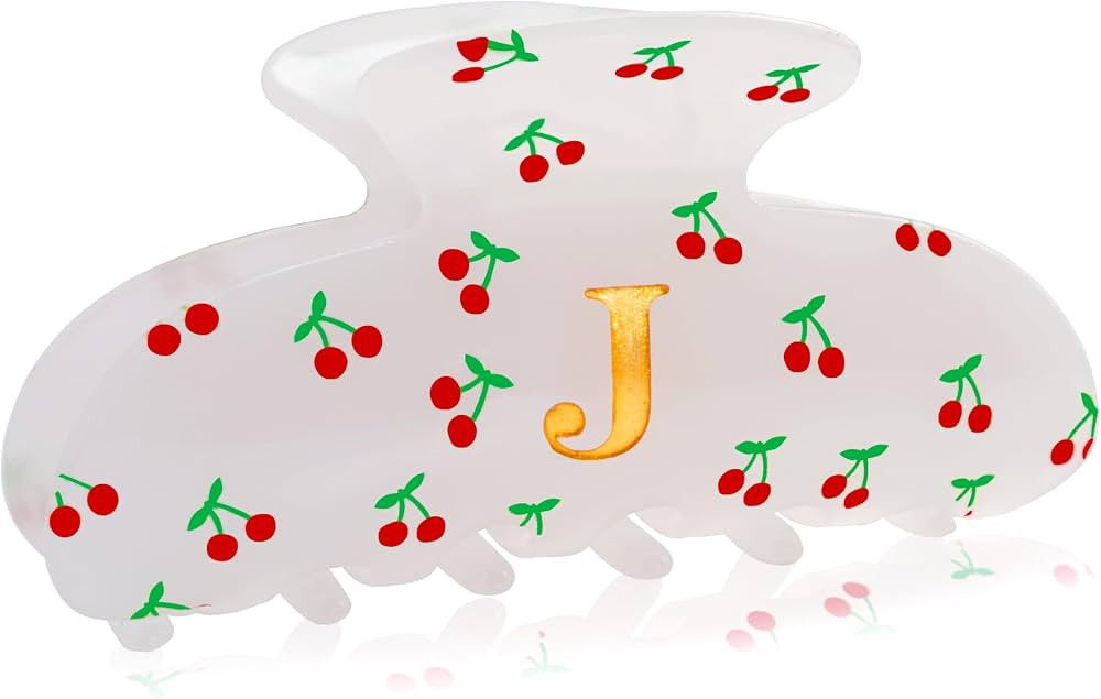 Hair Accessories for Women - Initial Cherry Hair Clips, Fashion Durable Hair Clip Cherry Print Ha... | Amazon (US)