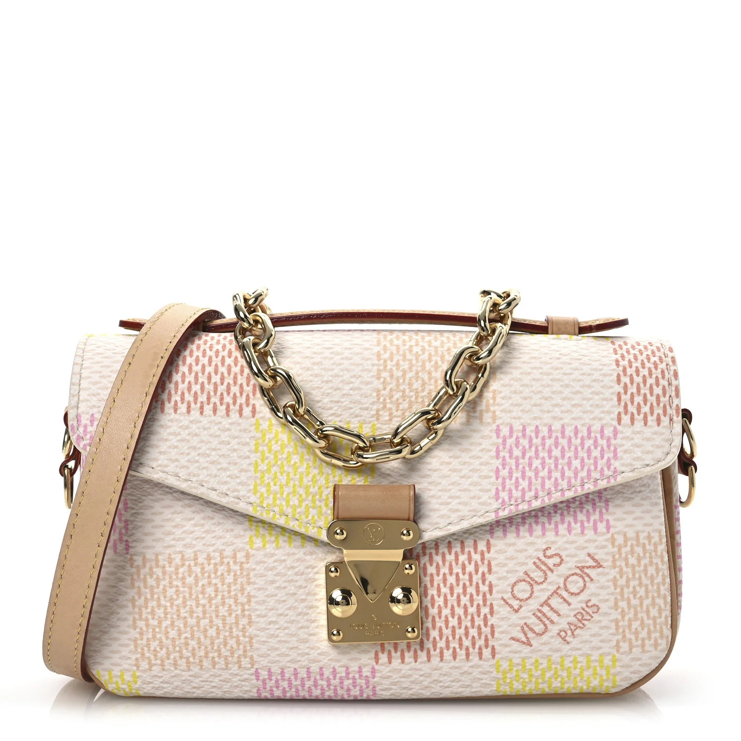Damier Giant Pochette Metis East West Peach | FASHIONPHILE (US)