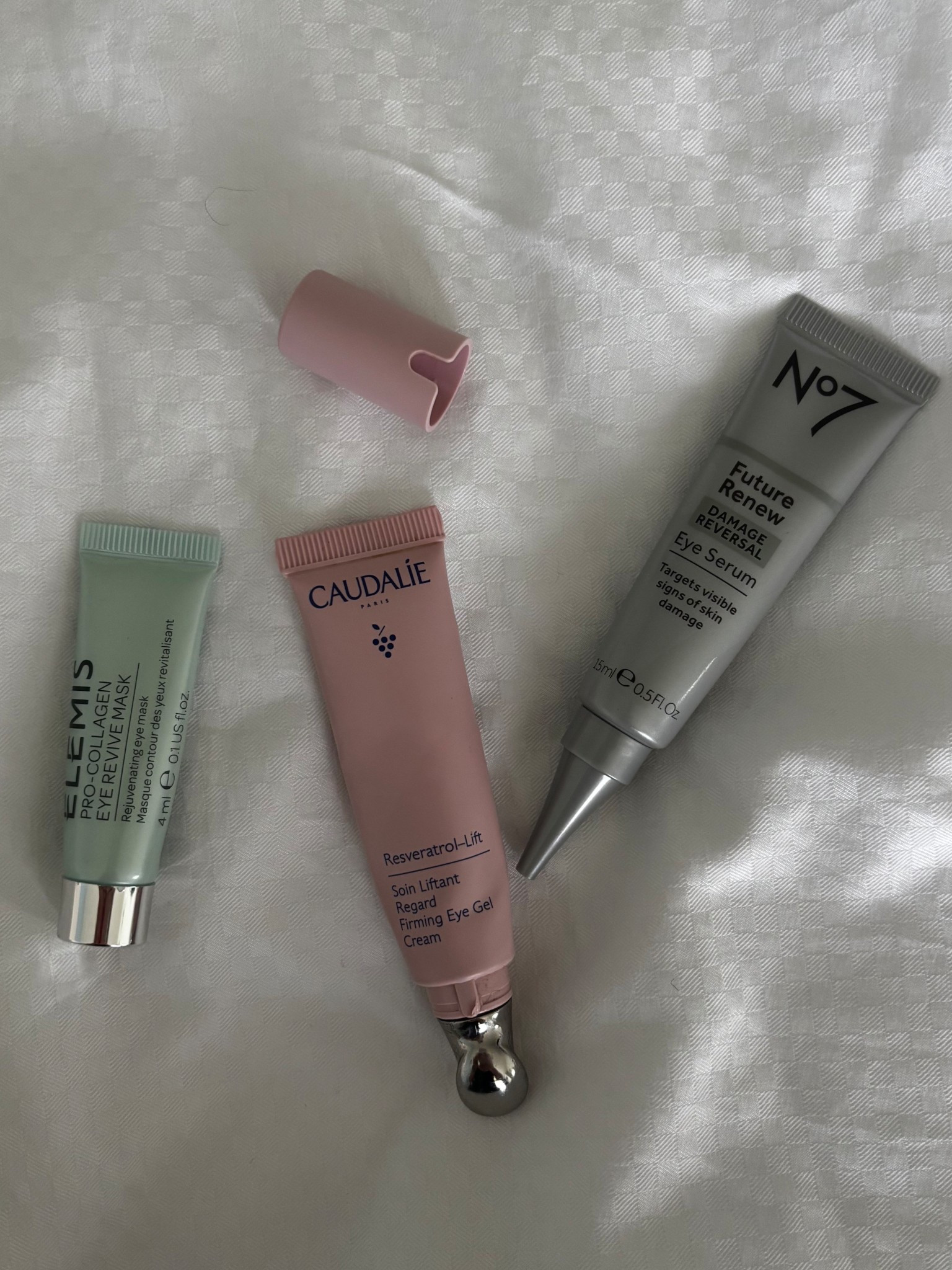 I carry three eye creams with me when I travel. Doesn’t every girl?! I love the Elemis eye mask for night time and the No7 or caudalie for daytime. The caudalie has a cooling roller so perfect for those puffy mornings! 

#eyecreams @elemis @caudalie @no7

#LTKBeauty #LTKFindsUnder100