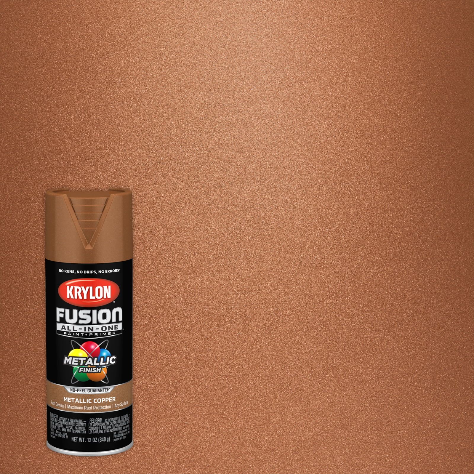 Krylon Fusion All-In-One Spray Paint, Metallic Copper, 12 oz. | Walmart (US)