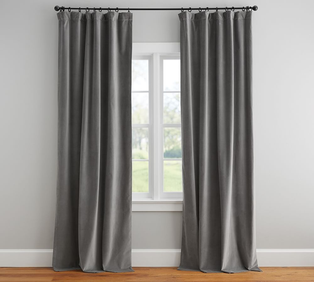 Velvet Twill Curtain | Pottery Barn (US)
